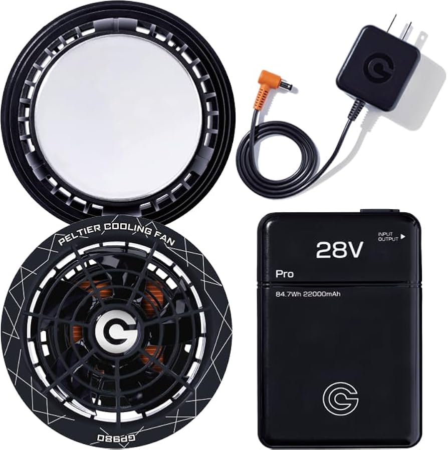 Amazon | 長信ジャパン 空調服用 ペルチェ ファン 一体型（28V